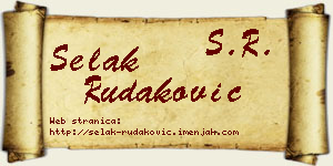 Selak Rudaković vizit kartica